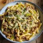 Kyse Lauch Pasta mit Hackfleisch