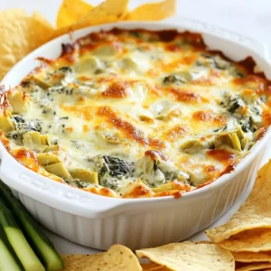 Käse-Spinat-Artischocken-Dip Snack