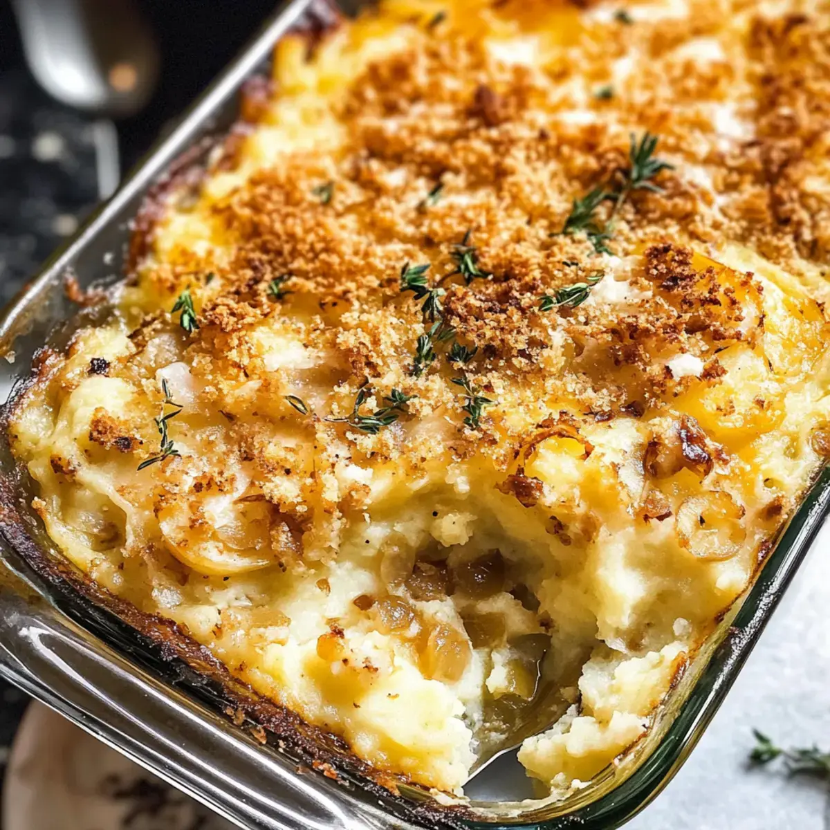 Käse Zwiebel Kartoffel Auflauf