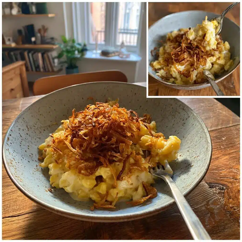 Käsespätzle mit Röstzwiebeln