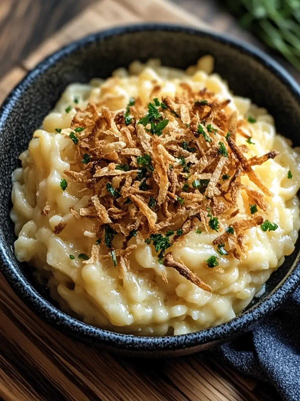 Käsespätzle mit knusprigen Zwiebeln