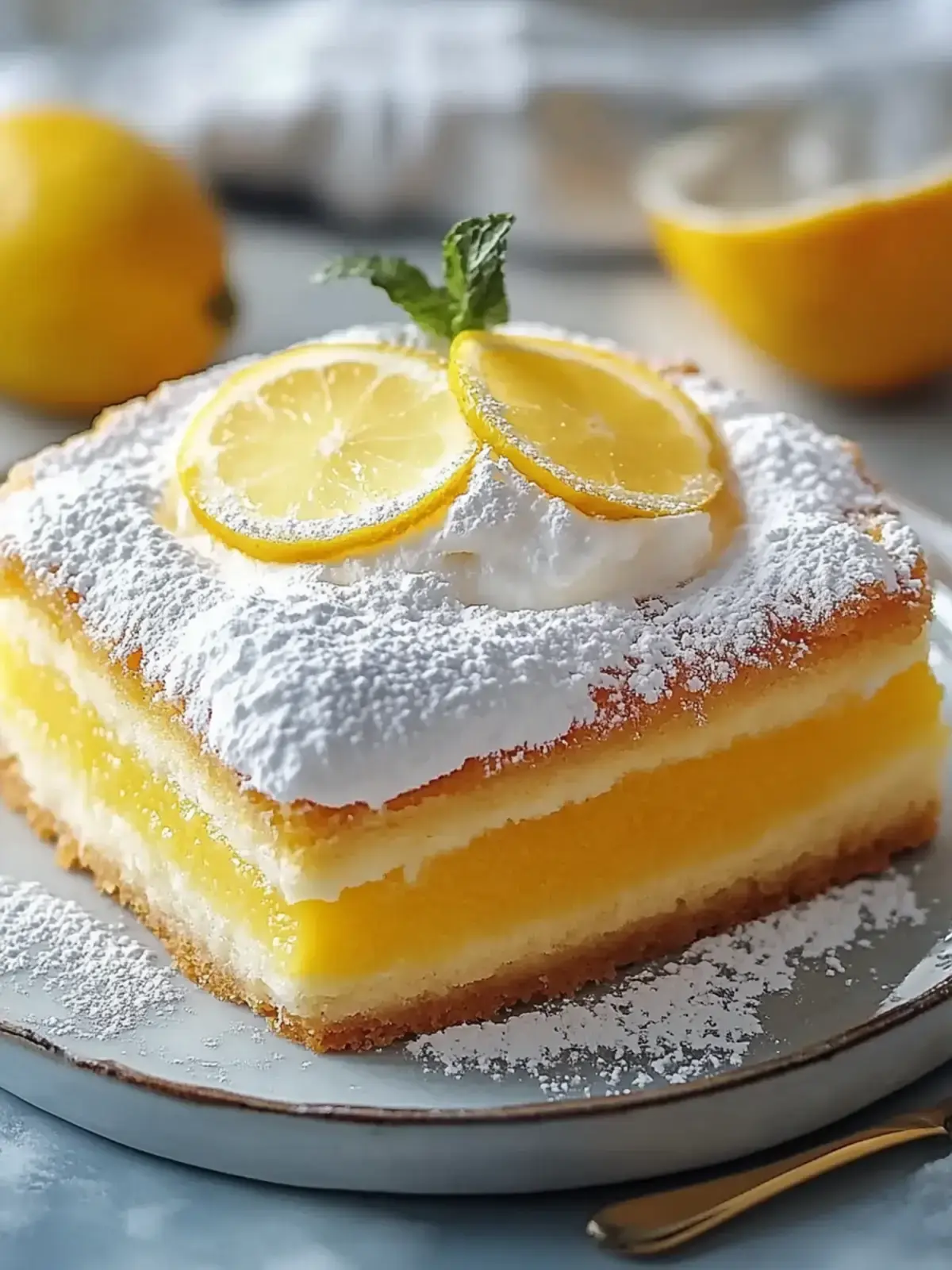 Kystlicher warmer Zitronenpuddingkuchen
