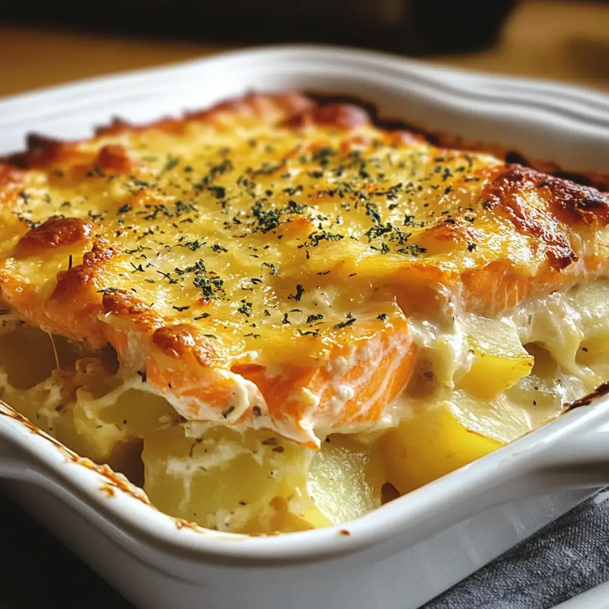 Lachs Kartoffel Auflauf