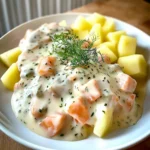 Lachs Remoulade zu Pellkartoffeln
