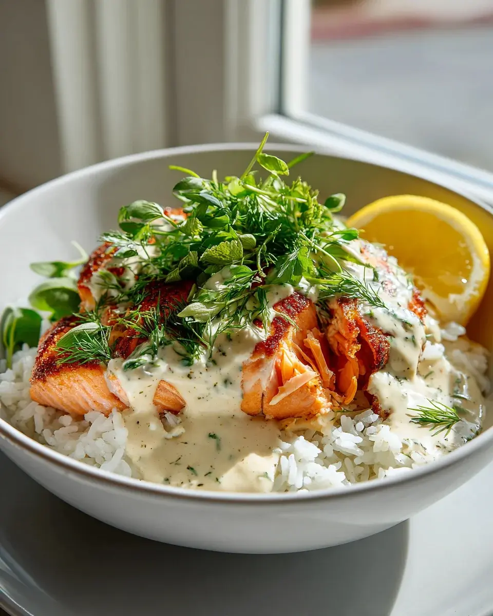 Lachs-Zitronen-Cremereis Rezept