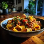 Lamm Bolognese mit Minze und Zitrone