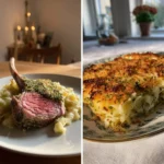 Lammkarree mit Byrlauchkruste