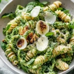 Lebendiger Frühlingserbse Pesto Pasta Salat
