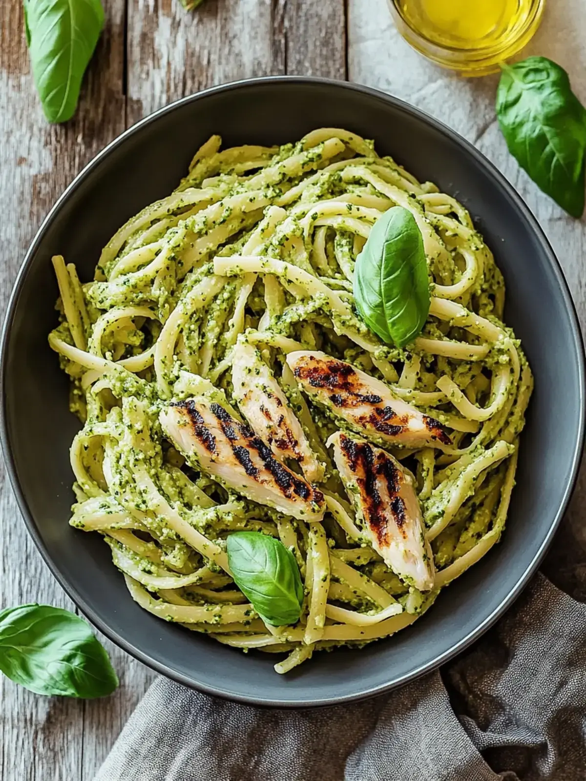 Leckere Gegrillte Hähnchen-Pesto-Pasta