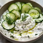 Leichter Whipped Feta Gurken-Kräuter-Dip