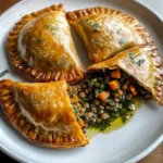 Linsen und Gemyse Vegane Empanadas mit Chimichurri