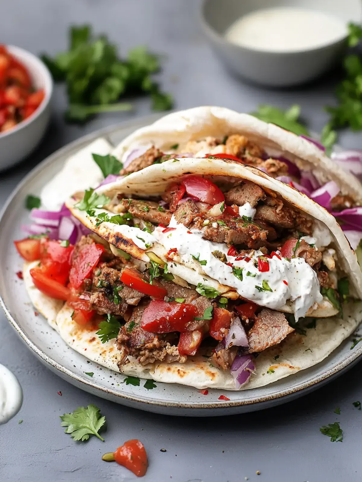 Low Carb Döner selbstgemachtes Fladenbrot