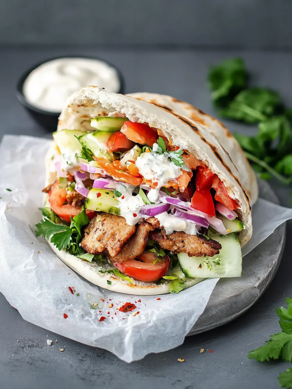 Low Carb Döner selbstgemachtes Fladenbrot