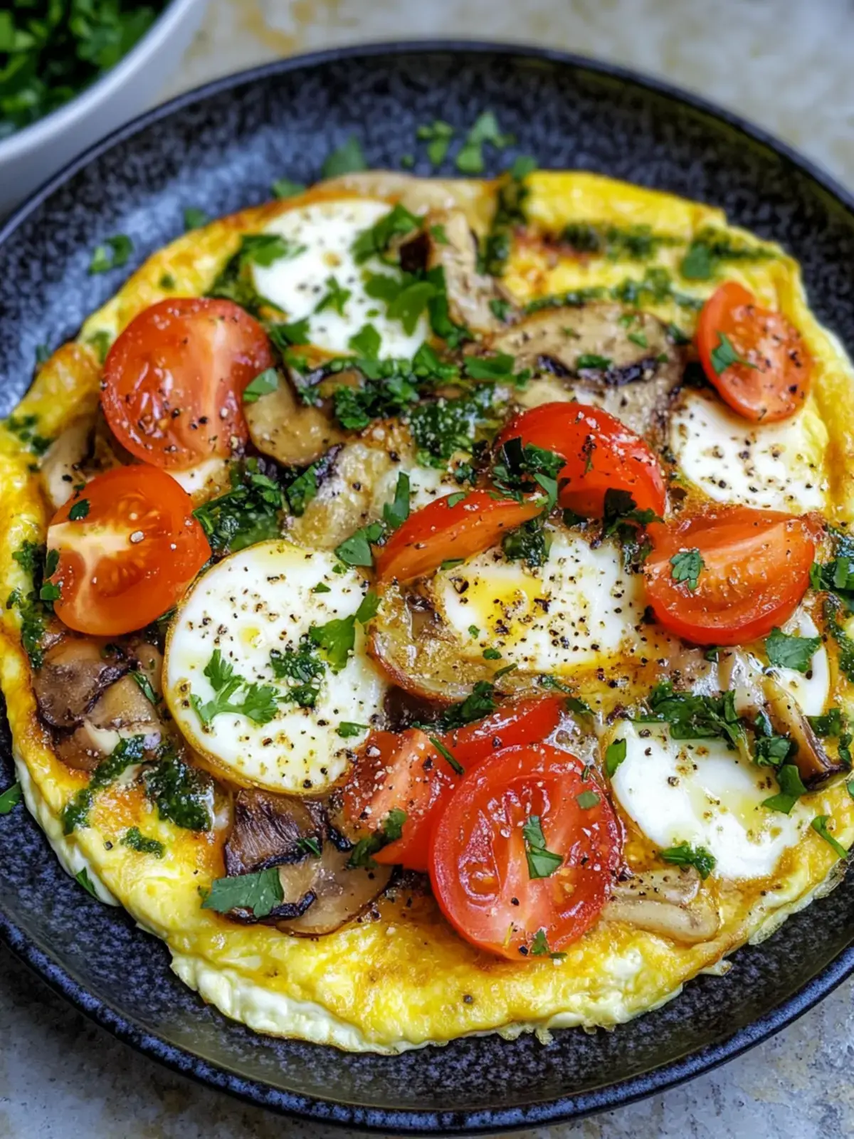 Low-Carb-Gemüseomelett
