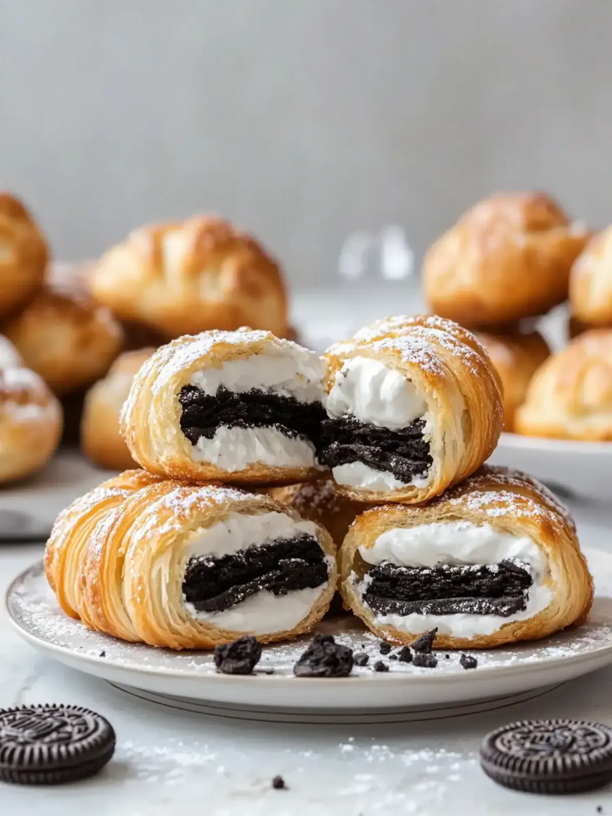 Luftfrittierte Oreos Croissantteig