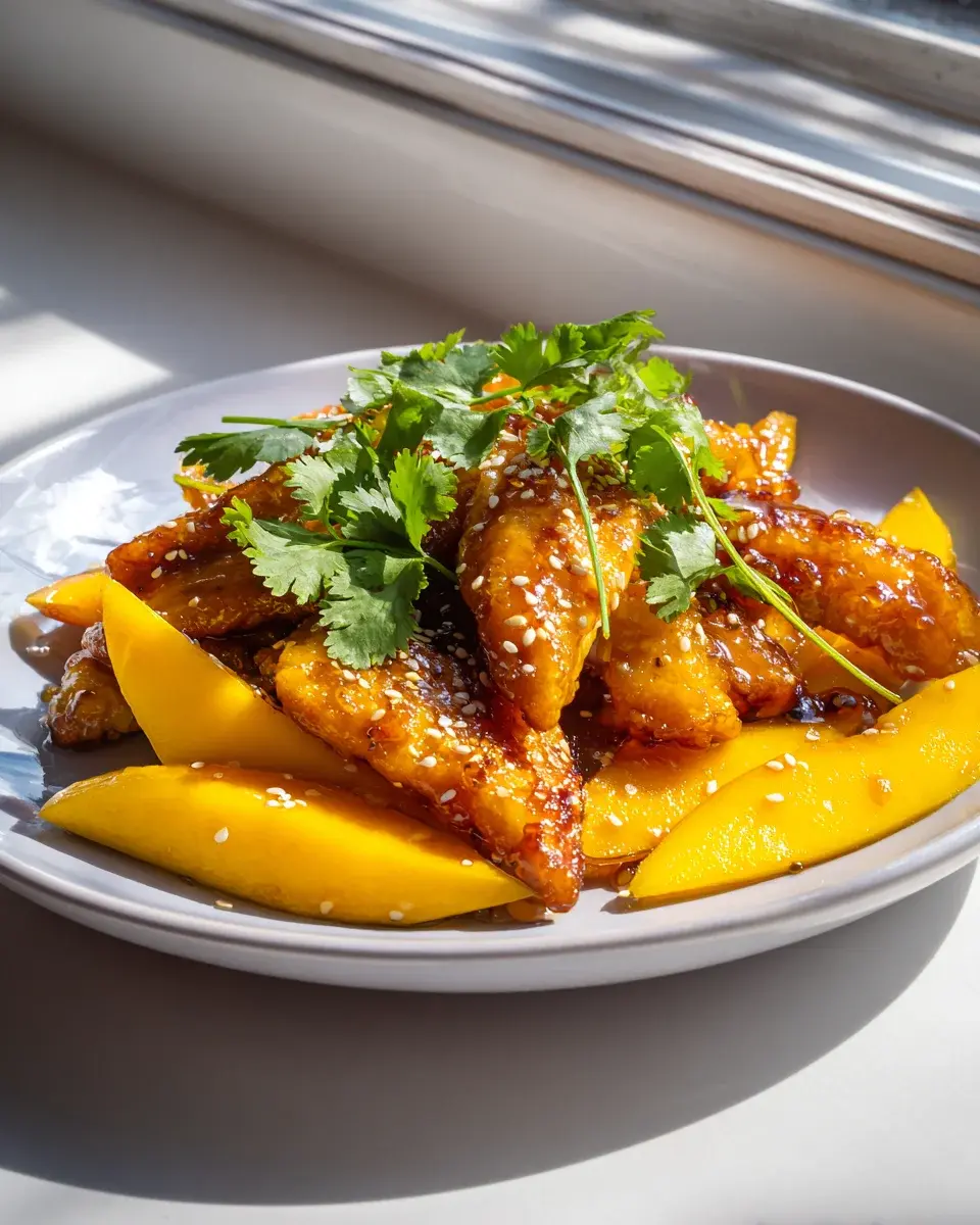 Mango Honig Glasur Hähnchen