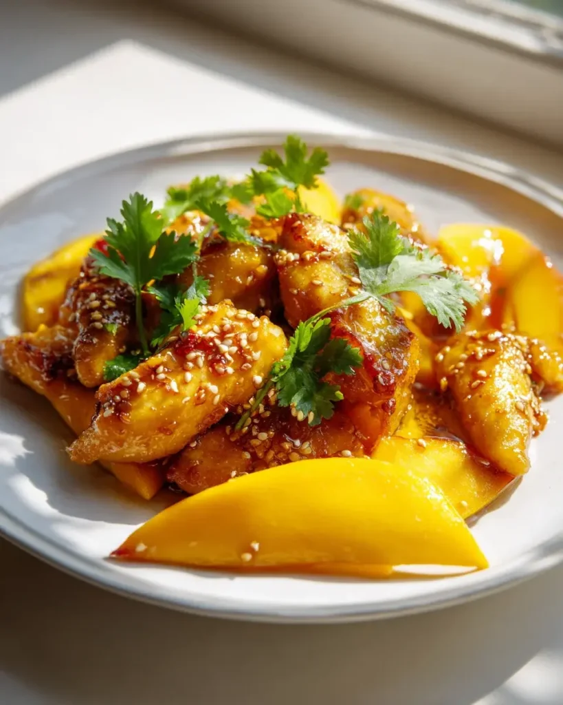 Mango Honig Glasur Hähnchen