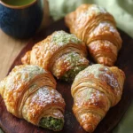 Matcha Mandel Croissants