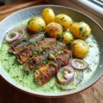 Matjesfilets mit Neuen Kartoffeln und Frankfurter Gryne Sauce