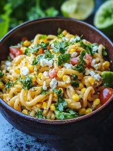 Frischer Mexikanischer Straßenmais-Pasta-Salat