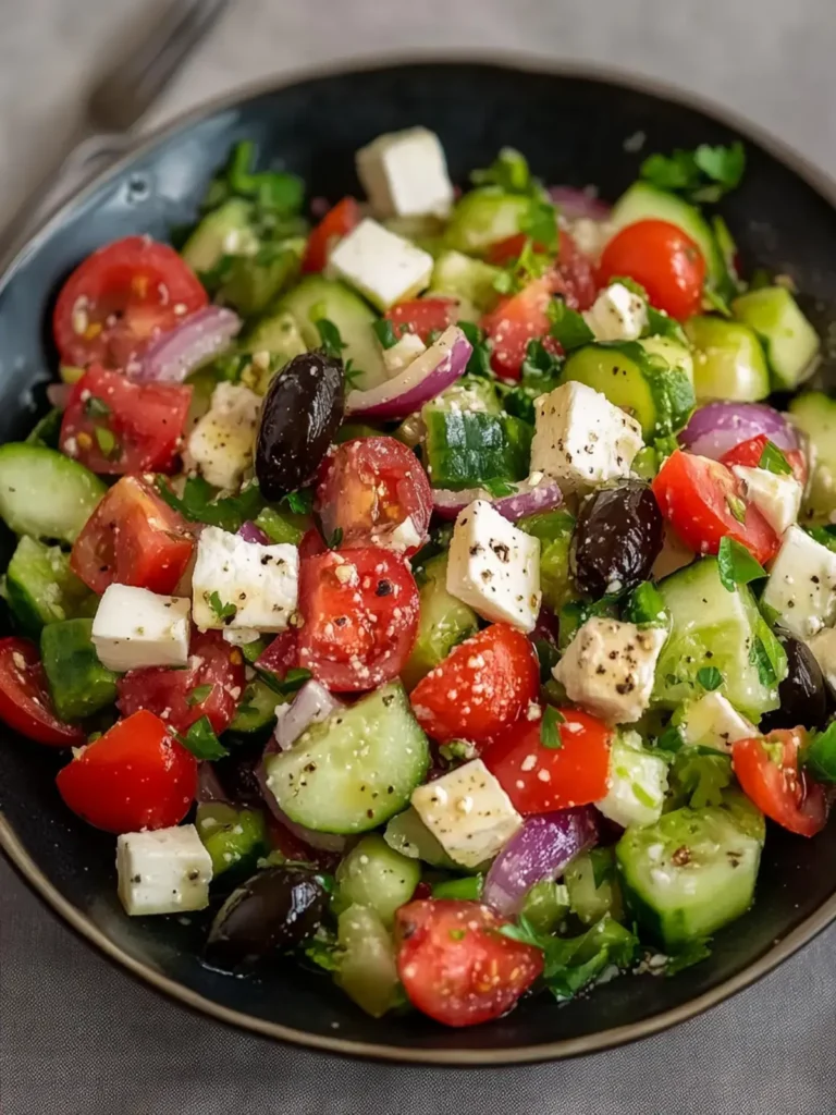 Irresistibler Mittelmeer-Griechischer-Salat: frisch und gesund
