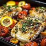 Mittelmeergemachter Fisch mit Gemüse