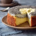 Mohnkuchen mit Pudding