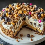 Monster-Keks-Erdnussbutter-Käsekuchen-Torte