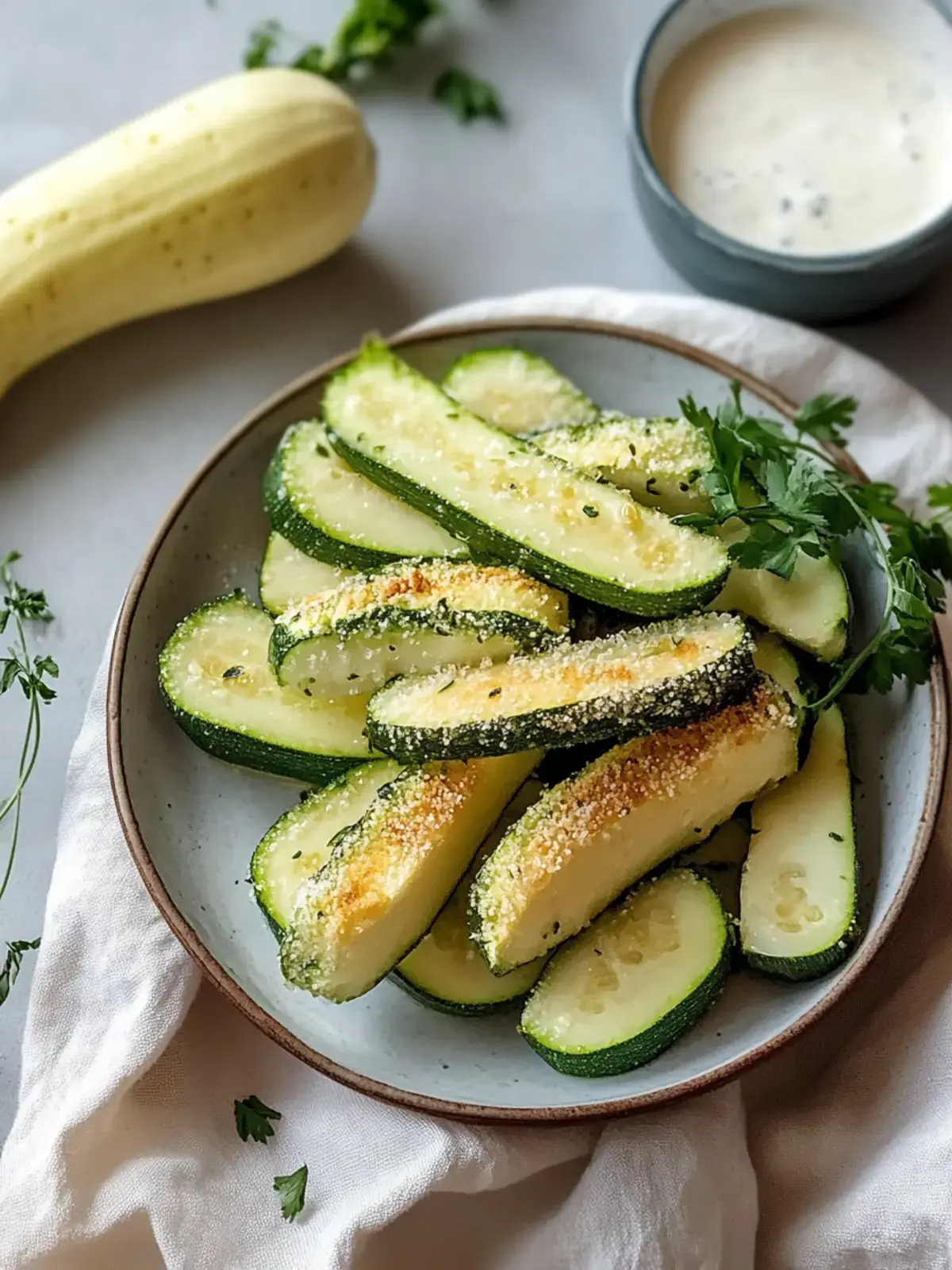 Niedrig Kohlenhydrat Zucchini Pommes
