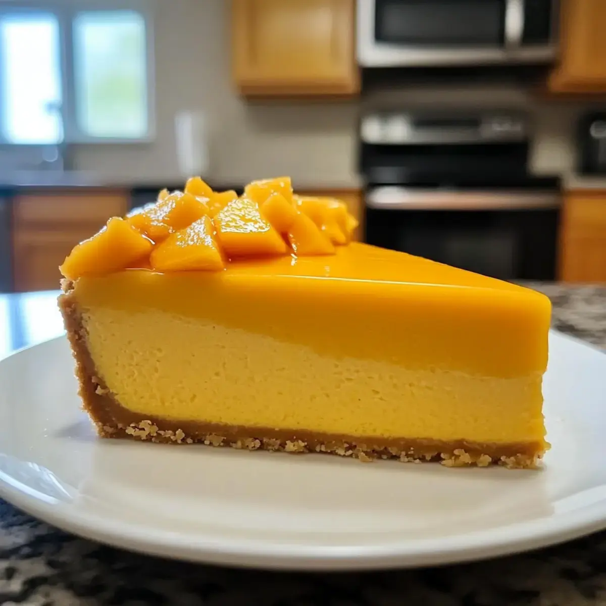 No-Bake Mango Käsekuchen