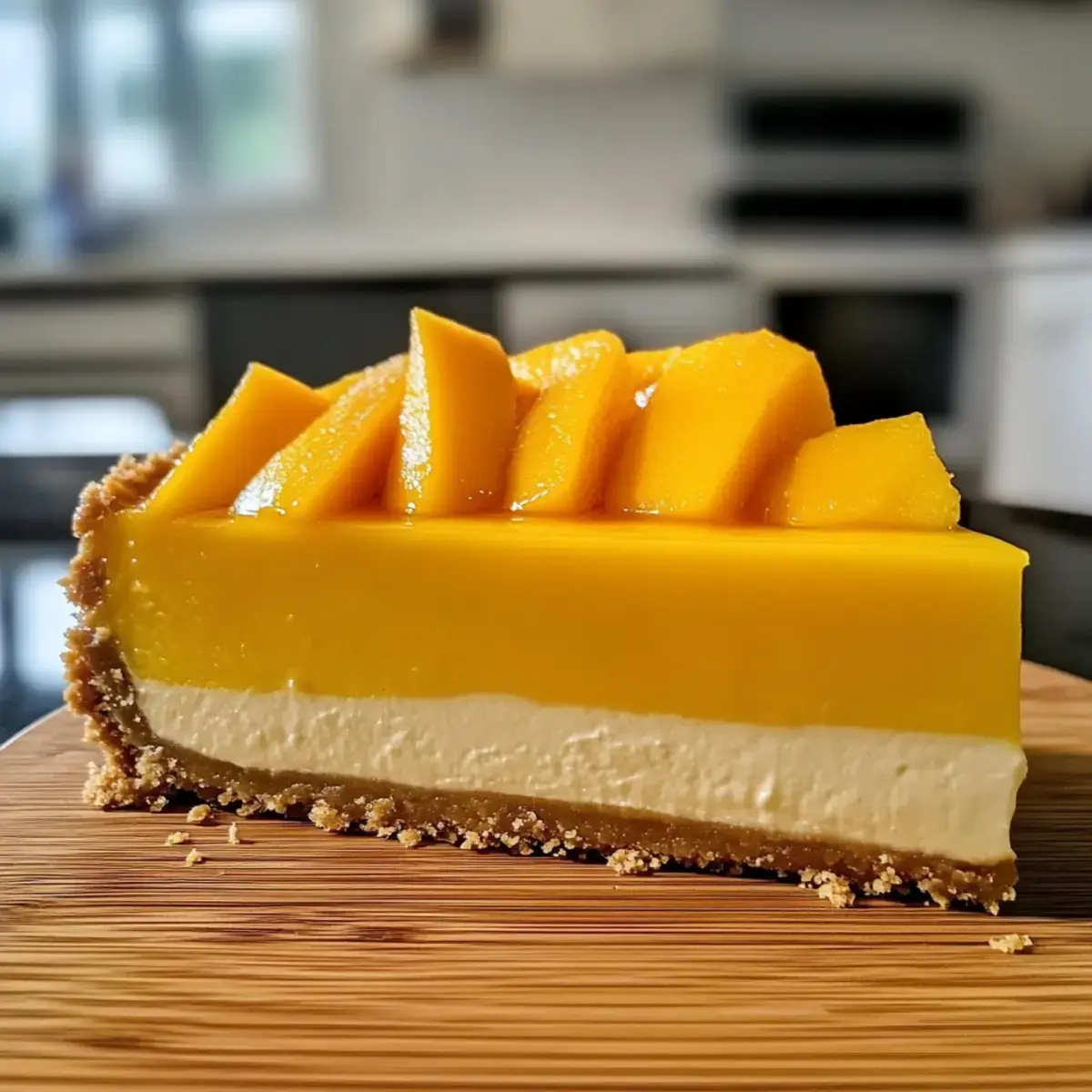 No-Bake Mango Käsekuchen