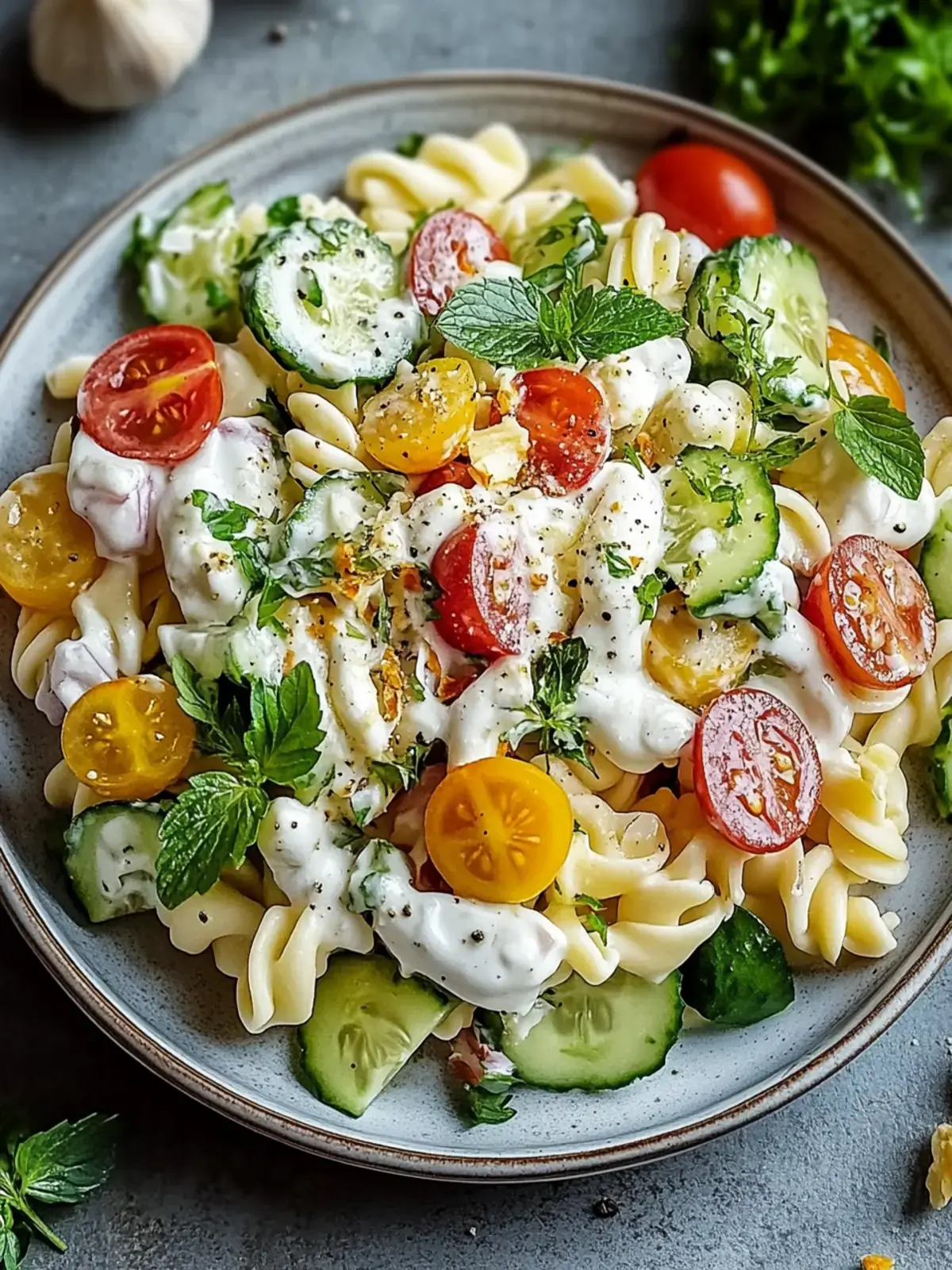 Nudelsalat mit Joghurt