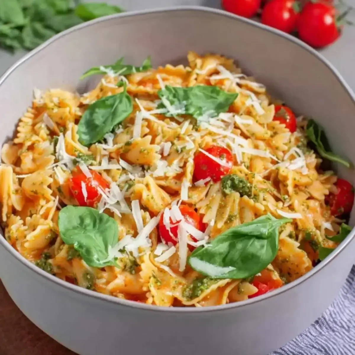 Nudelsalat mit Pesto Rucola