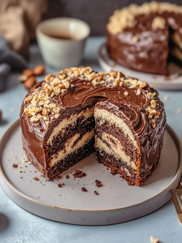 Nuss Marmorkuchen Nutella Topping