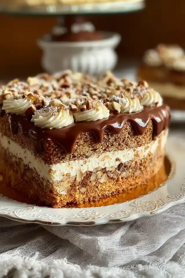 Nusskuchen mit Nougatcreme Rezept
