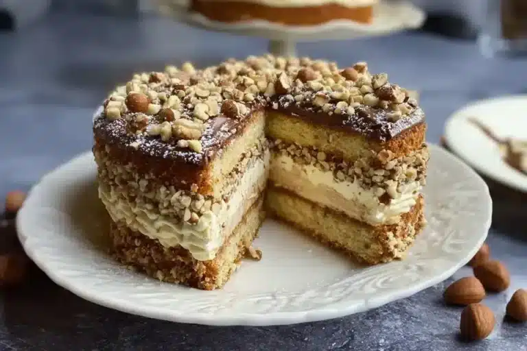 Nusskuchen mit Nougatcreme Rezept