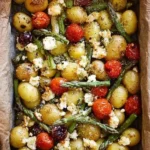 Ofenkartoffeln mit grynem Spargel