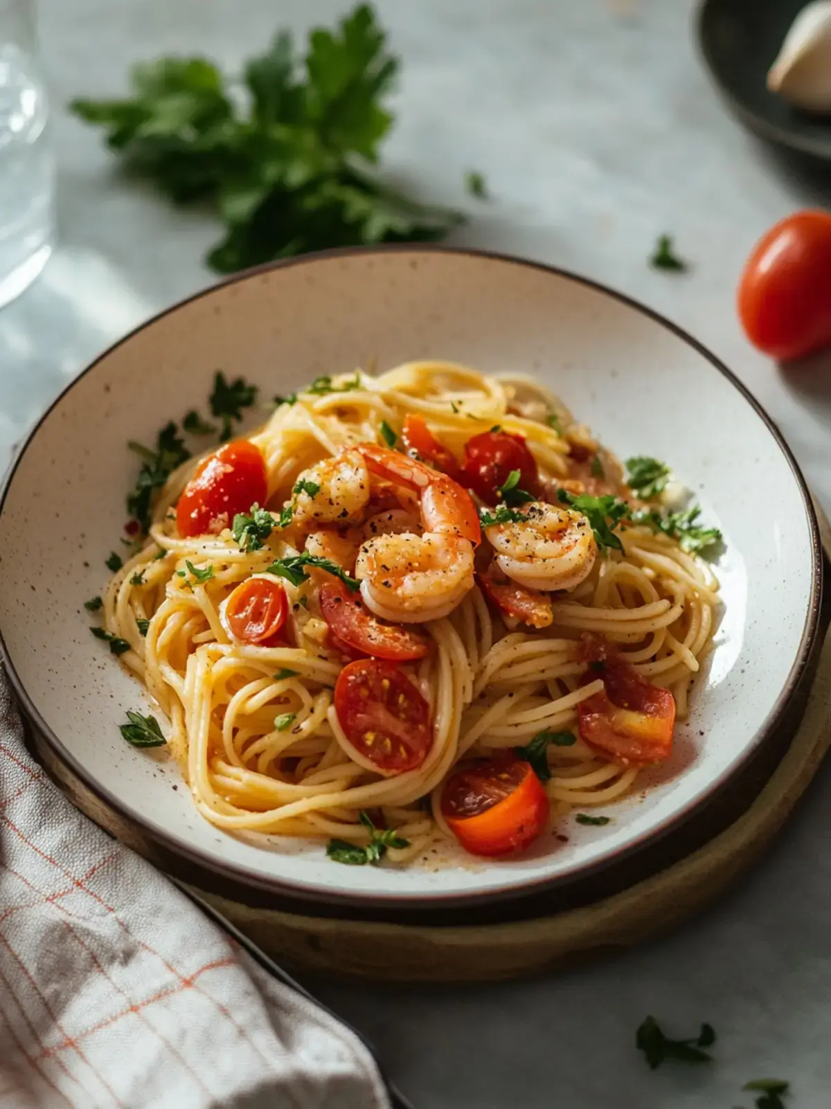 Old Bay Garnele und Linguine
