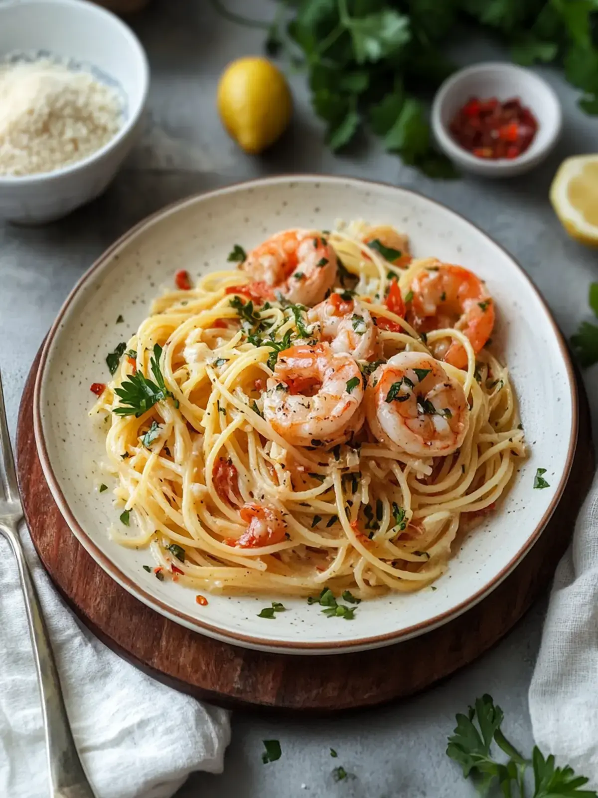 Old Bay Garnele und Linguine