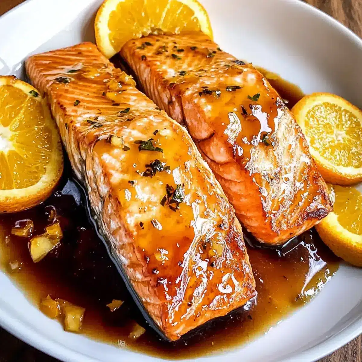 Orangen-Glasierter Lachs