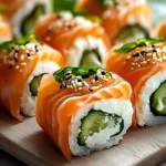 Oster-Räucherlachs- und Frischkäse-Röllchen
