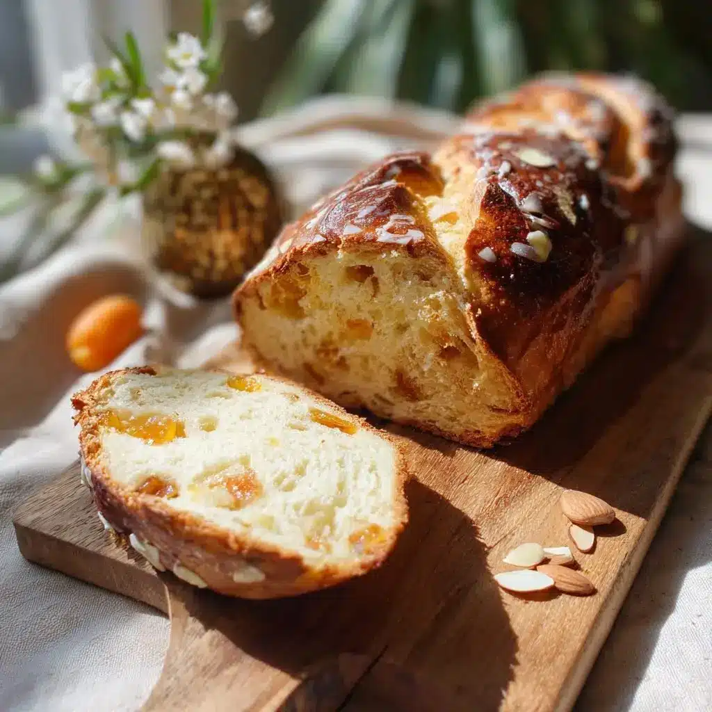 Osterbrot mit Aprikosen und Mandeln