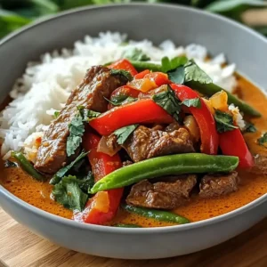 Panang-Curry mit Rindfleisch