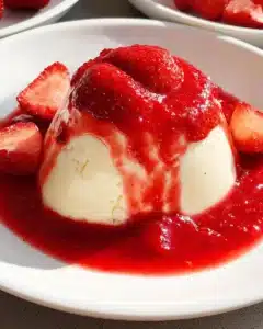 Panna Cotta Grundrezept mit Erdbeersauce