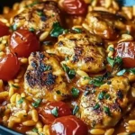 Paprika Huhn Orzo Pfanne