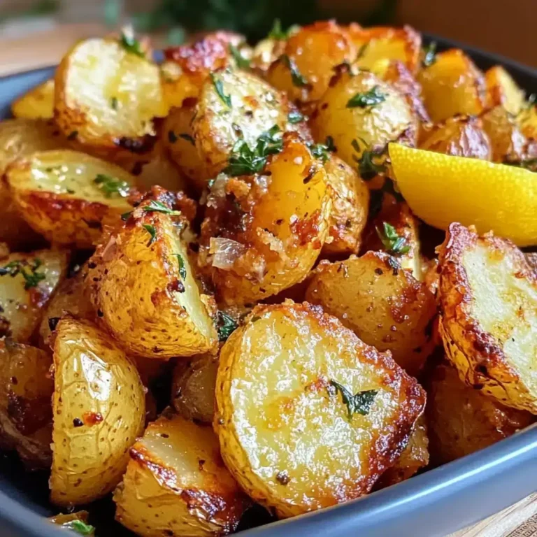 Perfekte griechische Zitronenkartoffeln