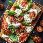 Pinsa mit Feigen Büffelmozzarella Schinken