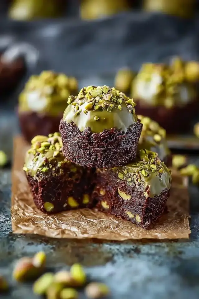 Pistachio Ferrero Rocher Brownies Rezept