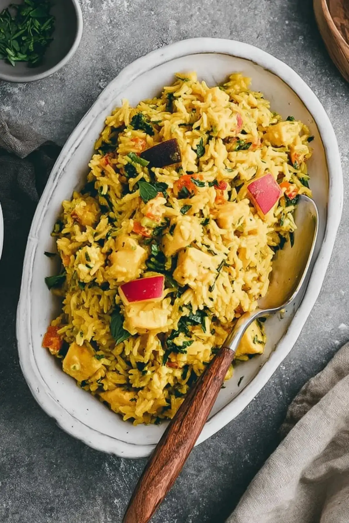 Reissalat mit Curry