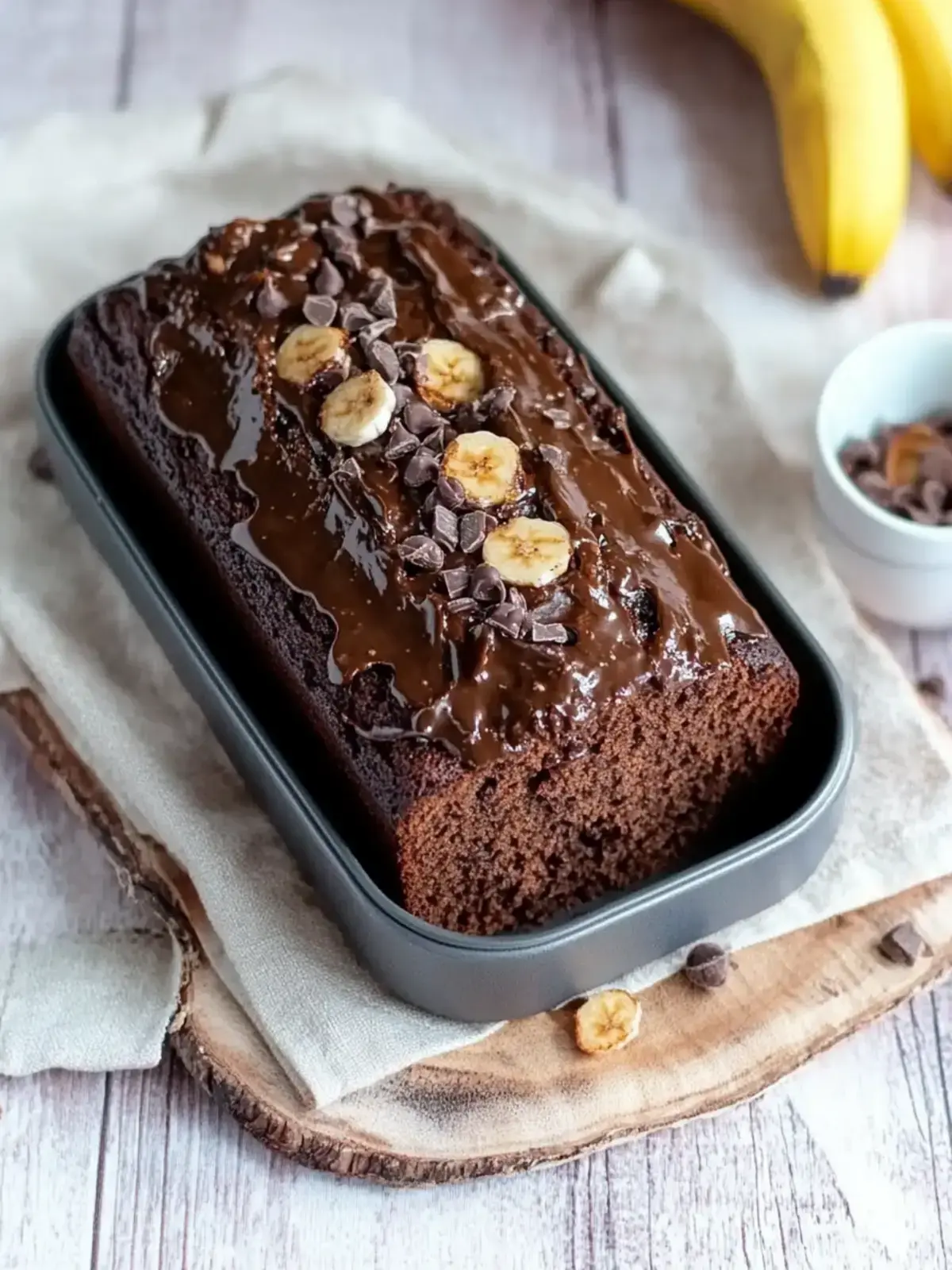 Gesundes Rezept Bananenbrot mit Schokolade für Naschkatzen 2 Rezept Bananenbrot mit Schokolade